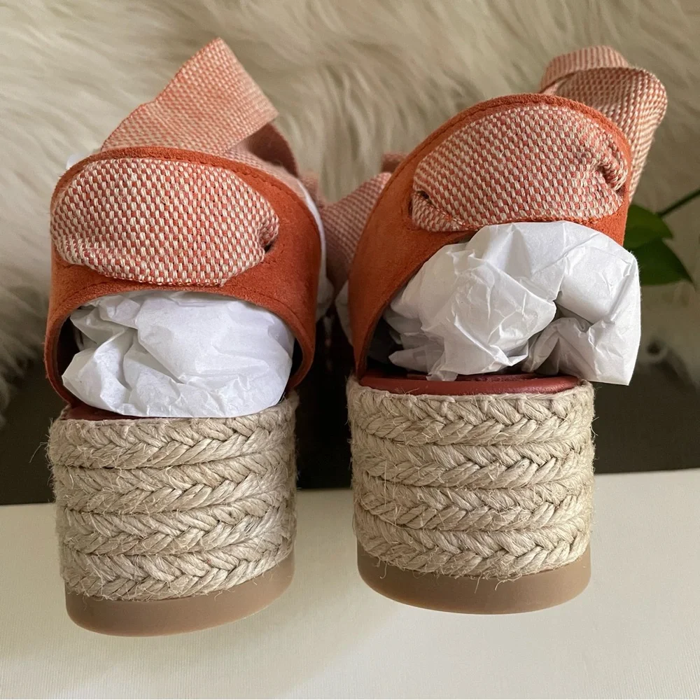 Ulla Johnson Women's Abia Platform Espadrilles Arabian Spice Suede 10 NIB